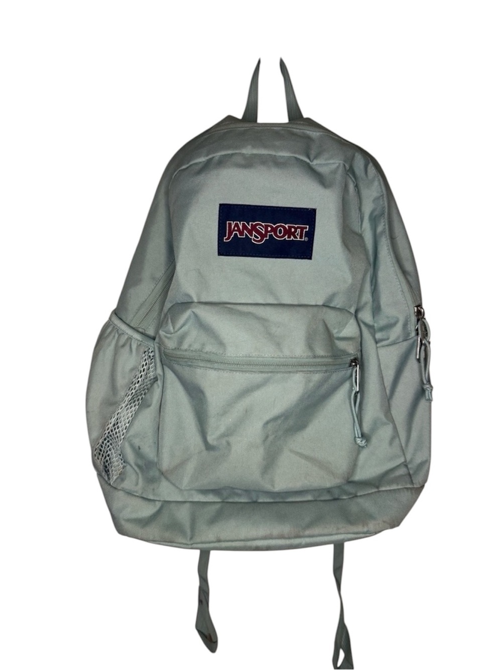 JanSport Light Blue Sage Green Classic Student School Backpack W/ Side Pocket